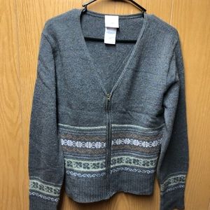 Vintage Wool Cardigan Women Size Medium
